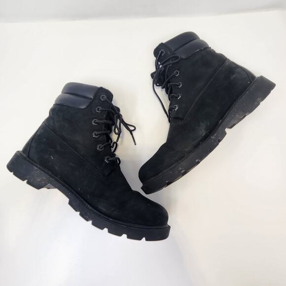 Timberland Women Linden Woods 6 Inch Ankle Boot Size 8 Black Leather Waterproof - Picture 8 of 9